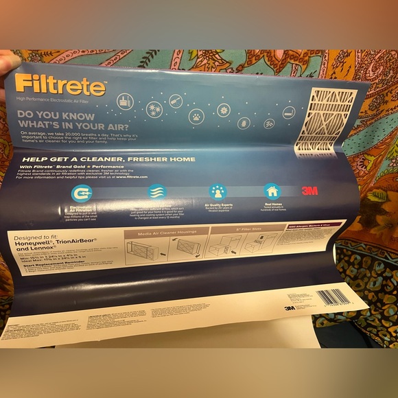 FILTRETE HVAC Filter 16" X 25" X 5". 1550 MPR. High Performance Electrostatic - Picture 7 of 15